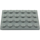 LEGO Gris pierre foncé assiette 4 x 6 (3032)