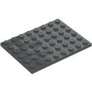 LEGO Gris piedra oscuro Placa 6 x 8 (3036)