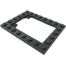 LEGO Donker steengrijs Plaat 6 x 8 Trap Deur Kader Verzonken pinhouders (92107)