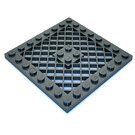 LEGO Dark Stone Gray Plate 8 x 8 with Grille (No Hole in Center) (4151)