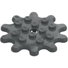 LEGO Dark Stone Gray Plate Round 4 x 4 with 10 Gear Teeth (35443)