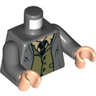 LEGO Mörk Stengrå Professor Remus Lupin med grå Jacka Minifigur Kropp (973 / 76382)