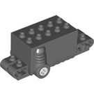 LEGO Tmavě kamenná šedá Pullback Motor 4 x 8 x 2.33 (47715 / 49197)