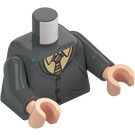 LEGO Mörk Stengrå Remus Lupin med grå Cardigan Minifigur Kropp (973 / 76382)