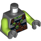 LEGO Dark Stone Gray Retox Minifig Torso (973 / 76382)