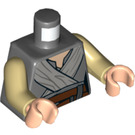 LEGO Mørk steingrå Rey med Grå Robe Minifigur Overkropp (973 / 76382)