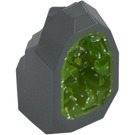 LEGO Grigio pietra scuro Roccia Crystal con Trasparente Verde brillante (49656)