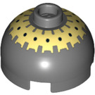 LEGO Dark Stone Gray Round Brick 2 x 2 Dome Top (Undetermined Stud - To be deleted) with Yellow Buzz Droid (52446)