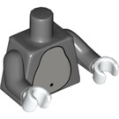 LEGO Dark Stone Gray Scratchy Minifig Torso (973 / 88585)