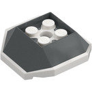 LEGO Grigio pietra scuro Shell con Bianco Parte inferiore (67013)