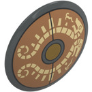 LEGO Dark Stone Gray Shield - Curved with Twin Serpents (75902)