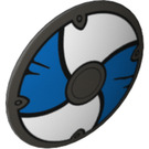 LEGO Dark Stone Gray Shield with Curved Face with Blue and White (68025 / 75902)