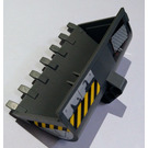 LEGO Dunkles Steingrau Schaufel 7 x 10 x 5 mit Danger Streifen Aufkleber (28216)