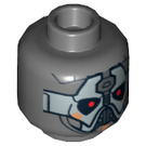 LEGO Dark Stone Gray Sith Warrior Minifigure Head (Recessed Solid Stud) (3626 / 14725)
