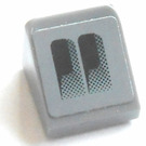 LEGO Gris pierre foncé Pente 1 x 1 (31°) avec Noir et Dark grise Exhaust (Droite) Autocollant (50746)