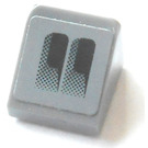 LEGO Donker Steengrijs Helling 1 x 1 (31°) met Exhaust Links Sticker (50746)