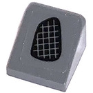 LEGO Dark Stone Gray Slope 1 x 1 (31°) with Grille Left Side Sticker (35338)