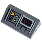 LEGO Dark Stone Gray Slope 1 x 2 (31°) with Control Display 75158 Sticker (85984)