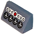LEGO Donker Steengrijs Helling 1 x 2 (31°) met Control Paneel met Speedometers Sticker (85984)