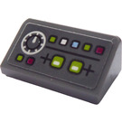 LEGO Gris pierre foncé Pente 1 x 2 (31°) avec Knob et Buttons Autocollant (85984)