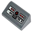 LEGO Donker Steengrijs Helling 1 x 2 (31°) met Nindroid Dashboard Sticker (85984)