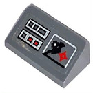 LEGO Dark Stone Gray Slope 1 x 2 (31°) with Nindroid Dashboard Sticker (85984)