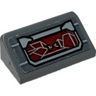 LEGO Dark Stone Gray Slope 1 x 2 (31°) with Resistance Transport Pod Control Panel Sticker (85984)