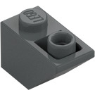 LEGO Dark Stone Gray Slope 1 x 2 (45°) Inverted (3665)