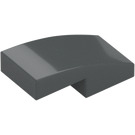 LEGO Dark Stone Gray Slope 1 x 2 Curved (3593 / 11477)