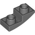 LEGO Donker Steen Grijs Helling 1 x 2 Gebogen Omgekeerd (24201)