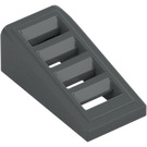 LEGO Grigio pietra scuro Pendenza 1 x 2 x 0.7 (18°) con Griglia (61409)