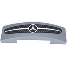 LEGO Dark Stone Gray Slope 1 x 4 Curved Double with Mercedes Emblem Sticker (93273)