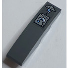 LEGO Dark Stone Gray Slope 1 x 4 Curved with Gauge, Buttons, Cloud and Lightning Sticker (11153)