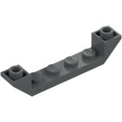 LEGO Donker steengrijs Helling 1 x 6 (45°) Dubbele Omgekeerd met Open Midden (52501)