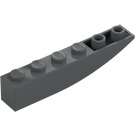 LEGO Tmavě kamenná šedá Sklon 1 x 6 Zakřivený Převrácený (41763 / 42023)