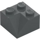 LEGO Mørk stengrå Skråning 2 x 2 (45°) Dobbelt Concave (Glat overflade) (3046)