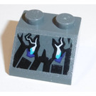 LEGO Gris pierre foncé Pente 2 x 2 (45°) avec Noir Stone, Lightning Autocollant (3039)