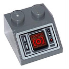 LEGO Donker Steengrijs Helling 2 x 2 (45°) met Control Display Sticker (3039)