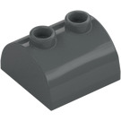 LEGO Dark Stone Gray Slope 2 x 2 Curved with 2 Studs on Top (30165)