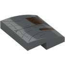 LEGO Dark Stone Gray Slope 2 x 2 Curved with Gandalf's Robe with Brown Pouch (15068 / 101772)