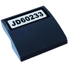 LEGO Dark Stone Gray Slope 2 x 2 Curved with JD60233 Sticker (15068)