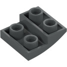 LEGO Dunkles Steingrau Schrägstein 2 x 2 x 0.7 Gebogen Invers (32803)