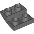LEGO Donker Steengrijs Helling 2 x 2 x 0.7 Gebogen Omgekeerd (32803)