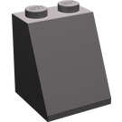 LEGO Donker Steengrijs Helling 2 x 2 x 2 (65°) zonder buis aan de onderzijde (3678)