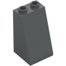 LEGO Donker steengrijs Helling 2 x 2 x 3 (75°) Holle noppen, ruw oppervlak (3684 / 30499)