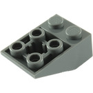 LEGO Dark Stone Gray Slope 2 x 3 (25°) Inverted with Connections between Studs (2752 / 3747)