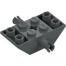 LEGO Dark Stone Gray Slope 2 x 4 (45°) Double Inverted with Pins (15647 / 30390)