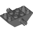 LEGO Dark Stone Gray Slope 2 x 4 (45°) Double Inverted with Pins (15647 / 30390)