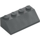 LEGO Tumma kivenharmaa Luiska 2 x 4 (45°) karkealla pinnalla (3037)