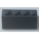 LEGO Dark Stone Gray Slope 2 x 4 (45°) with Smooth Surface (3037)